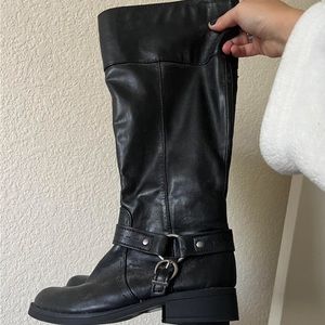 Vintage Moto Knee High Boots
